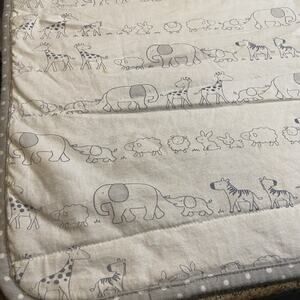 Target Cloud Island Safari Animals Zoo Baby Blanket Grey White Soft Quilted